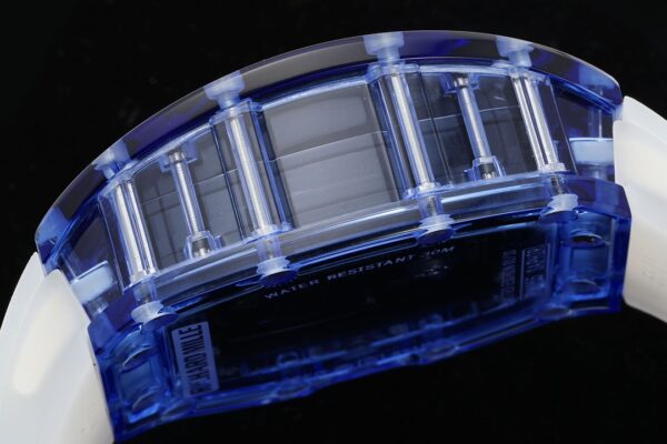 RICHARD MILLERM RM35-01 Blue Transparent RM Factory Best Edition Rubber Strap - Best Replica Watches Store For Sale!