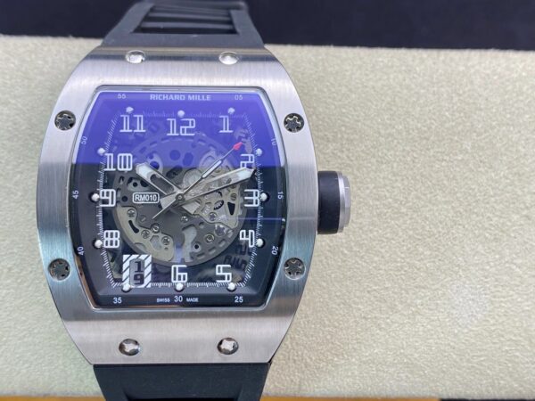 RICHARD MILLERM RM010 SS RM Factory Best Edition Black Dial on Black Rubber Strap - Best Replica Watches Store For Sale!