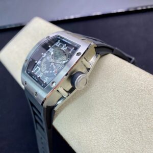RICHARD MILLERM RM010 SS RM Factory Best Edition Black Dial on Black Rubber Strap - Best Replica Watches Store For Sale!