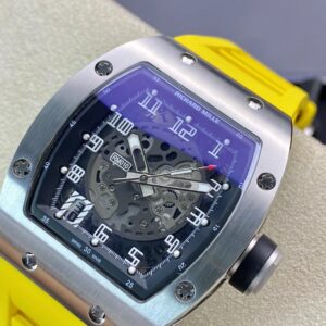 RICHARD MILLERM RM010 SS RM Factory Best Edition Black Dial on Yellow Rubber Strap - Best Replica Watches Store For Sale!