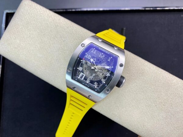 RICHARD MILLERM RM010 SS RM Factory Best Edition Black Dial on Yellow Rubber Strap - Best Replica Watches Store For Sale!