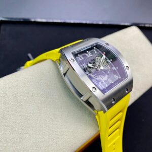 RICHARD MILLERM RM010 SS RM Factory Best Edition Black Dial on Yellow Rubber Strap - Best Replica Watches Store For Sale!