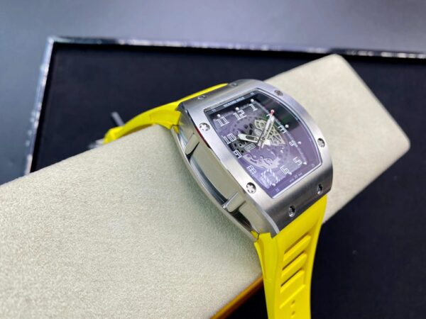 RICHARD MILLERM RM010 SS RM Factory Best Edition Black Dial on Yellow Rubber Strap - Best Replica Watches Store For Sale!
