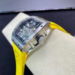 RICHARD MILLERM RM010 SS RM Factory Best Edition Black Dial on Yellow Rubber Strap - Best Replica Watches Store For Sale!