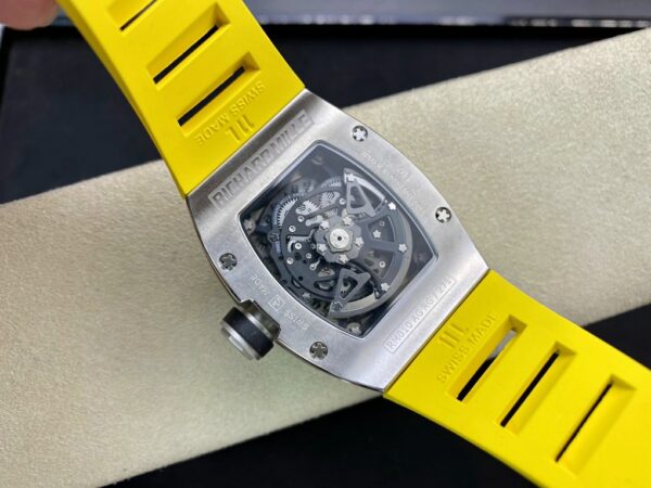 RICHARD MILLERM RM010 SS RM Factory Best Edition Black Dial on Yellow Rubber Strap - Best Replica Watches Store For Sale!