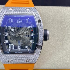 RICHARD MILLERM RM010 SS RM Factory Best Edition Black Dial on Orange Rubber Strap - Best Replica Watches Store For Sale!