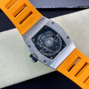 RICHARD MILLERM RM010 SS RM Factory Best Edition Black Dial on Orange Rubber Strap - Best Replica Watches Store For Sale!