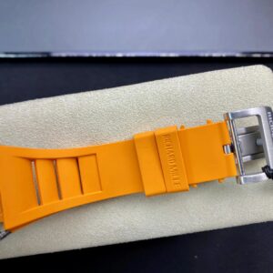 RICHARD MILLERM RM010 SS RM Factory Best Edition Black Dial on Orange Rubber Strap - Best Replica Watches Store For Sale!