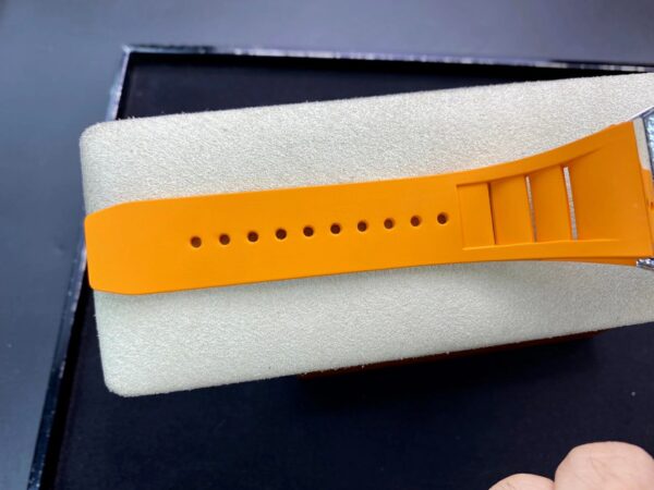RICHARD MILLERM RM010 SS RM Factory Best Edition Black Dial on Orange Rubber Strap - Best Replica Watches Store For Sale!