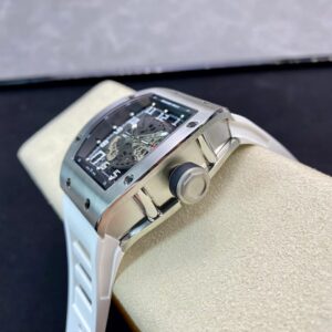 RICHARD MILLERM RM010 SS RM Factory Best Edition Black Dial on White Rubber Strap - Best Replica Watches Store For Sale!