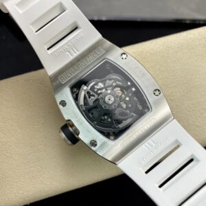 RICHARD MILLERM RM010 SS RM Factory Best Edition Black Dial on White Rubber Strap - Best Replica Watches Store For Sale!