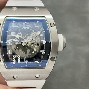 RICHARD MILLERM RM010 SS RM Factory Best Edition Black Dial on White Rubber Strap - Best Replica Watches Store For Sale!
