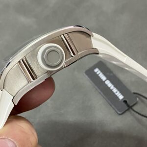 RICHARD MILLERM RM010 SS RM Factory Best Edition Black Dial on White Rubber Strap - Best Replica Watches Store For Sale!
