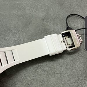 RICHARD MILLERM RM010 SS RM Factory Best Edition Black Dial on White Rubber Strap - Best Replica Watches Store For Sale!
