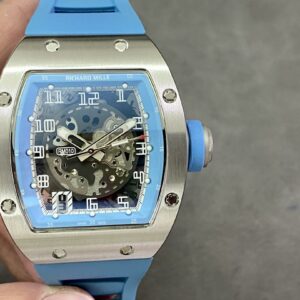 RICHARD MILLERM RM010 SS RM Factory Best Edition Black Dial on Blue Rubber Strap - Best Replica Watches Store For Sale!