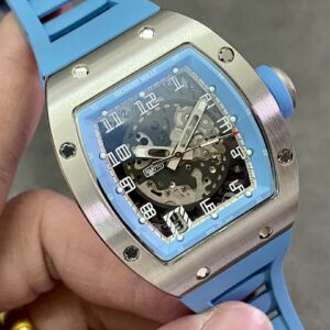 RICHARD MILLERM RM010 SS RM Factory Best Edition Black Dial on Blue Rubber Strap - Best Replica Watches Store For Sale!