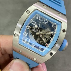 RICHARD MILLERM RM010 SS RM Factory Best Edition Black Dial on Blue Rubber Strap - Best Replica Watches Store For Sale!