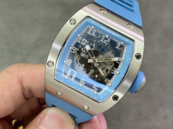 RICHARD MILLERM RM010 SS RM Factory Best Edition Black Dial on Blue Rubber Strap - Best Replica Watches Store For Sale!
