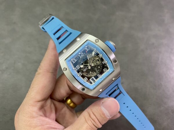 RICHARD MILLERM RM010 SS RM Factory Best Edition Black Dial on Blue Rubber Strap - Best Replica Watches Store For Sale!