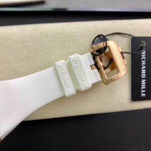 RICHARD MILLERM RM010 RG RM Factory Best Edition Black Dial on White Rubber Strap - Best Replica Watches Store For Sale!