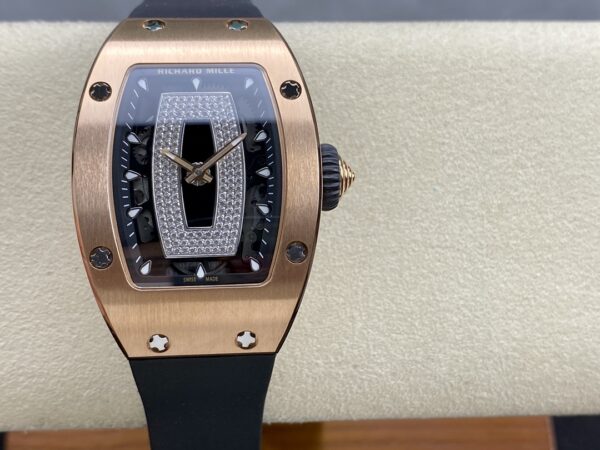 RICHARD MILLERM RM07-01 RG BBA Factory Best Edition  Black Rubber Strap - Best Replica Watches Store For Sale!