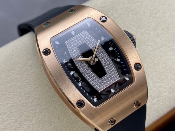 RICHARD MILLERM RM07-01 RG BBA Factory Best Edition  Black Rubber Strap - Best Replica Watches Store For Sale!