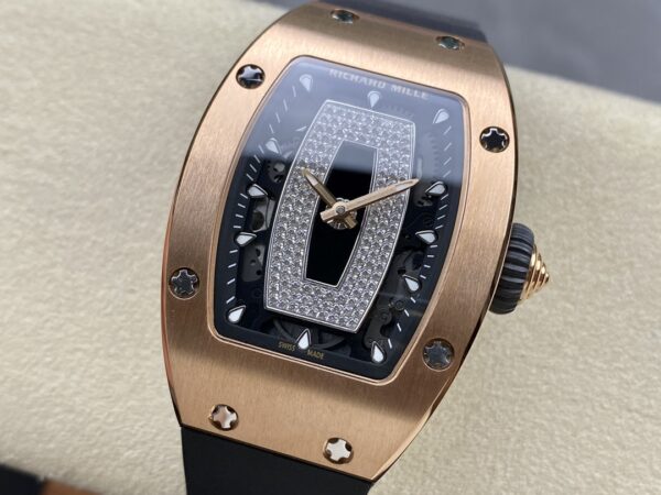 RICHARD MILLERM RM07-01 RG BBA Factory Best Edition  Black Rubber Strap - Best Replica Watches Store For Sale!