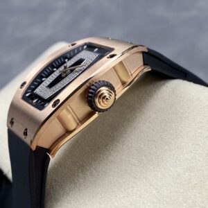 RICHARD MILLERM RM07-01 RG BBA Factory Best Edition  Black Rubber Strap - Best Replica Watches Store For Sale!