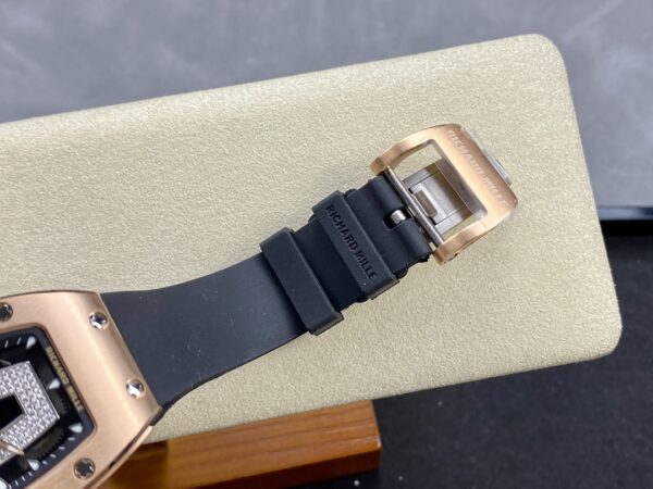 RICHARD MILLERM RM07-01 RG BBA Factory Best Edition  Black Rubber Strap - Best Replica Watches Store For Sale!