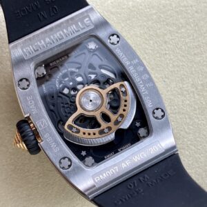 RICHARD MILLERM RM07-01 SS BBA Factory Best Edition Diamond Case on Black Rubber Strap - Best Replica Watches Store For Sale!