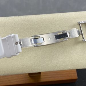 RICHARD MILLERM RM07-01 SS BBA Factory Best Edition Diamond Case on White Rubber Strap - Best Replica Watches Store For Sale!