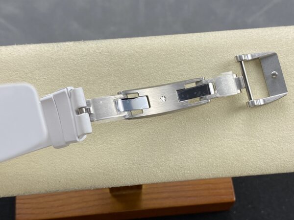 RICHARD MILLERM RM07-01 SS BBA Factory Best Edition Diamond Case on White Rubber Strap - Best Replica Watches Store For Sale!