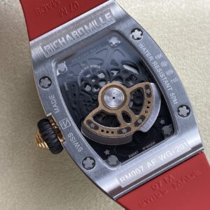 RICHARD MILLERM RM07-01 SS BBA Factory Best Edition Diamond Case on Red Rubber Strap - Best Replica Watches Store For Sale!