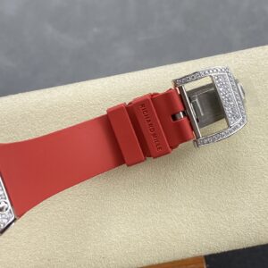 RICHARD MILLERM RM07-01 SS BBA Factory Best Edition Diamond Case on Red Rubber Strap - Best Replica Watches Store For Sale!