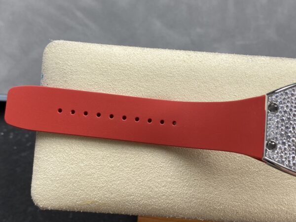 RICHARD MILLERM RM07-01 SS BBA Factory Best Edition Diamond Case on Red Rubber Strap - Best Replica Watches Store For Sale!