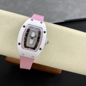 RICHARD MILLERM RM07-01 Ceramic BBA Factory Best Edition Pink Rubber Strap - Best Replica Watches Store For Sale!