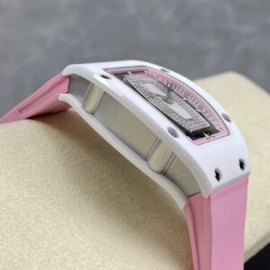 RICHARD MILLERM RM07-01 Ceramic BBA Factory Best Edition Pink Rubber Strap - Best Replica Watches Store For Sale!