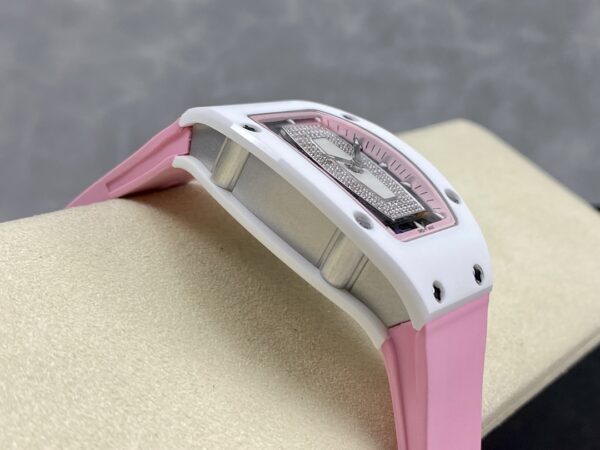 RICHARD MILLERM RM07-01 Ceramic BBA Factory Best Edition Pink Rubber Strap - Best Replica Watches Store For Sale!