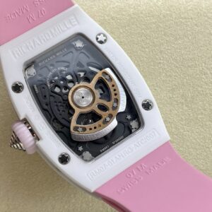 RICHARD MILLERM RM07-01 Ceramic BBA Factory Best Edition Pink Rubber Strap - Best Replica Watches Store For Sale!