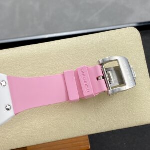 RICHARD MILLERM RM07-01 Ceramic BBA Factory Best Edition Pink Rubber Strap - Best Replica Watches Store For Sale!