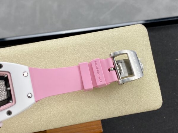 RICHARD MILLERM RM07-01 Ceramic BBA Factory Best Edition Pink Rubber Strap - Best Replica Watches Store For Sale!