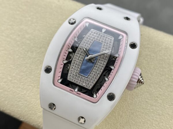RICHARD MILLERM RM07-01 Ceramic BBA Factory Best Edition  White Rubber Strap - Best Replica Watches Store For Sale!