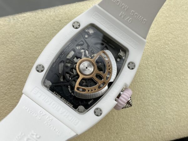RICHARD MILLERM RM07-01 Ceramic BBA Factory Best Edition  White Rubber Strap - Best Replica Watches Store For Sale!
