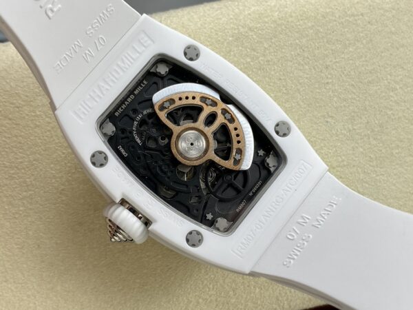 RICHARD MILLERM RM07-01 Ceramic BBA Factory Best Edition White Rubber Strap - Best Replica Watches Store For Sale!