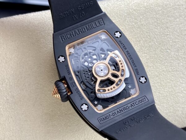 RICHARD MILLERM RM07-01 Black Ceramic BBA Factory Best Edition Black Rubber Strap - Best Replica Watches Store For Sale!