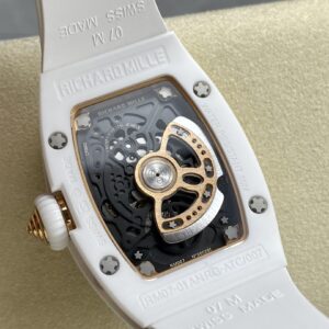 RICHARD MILLERM RM07-01 Ceramic BBA Factory Best Edition White Rubber Strap - Best Replica Watches Store For Sale!
