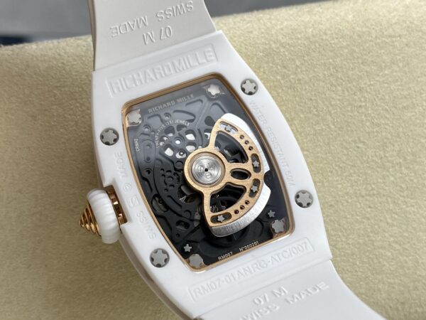 RICHARD MILLERM RM07-01 Ceramic BBA Factory Best Edition White Rubber Strap - Best Replica Watches Store For Sale!