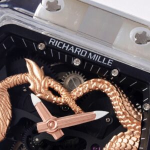 RICHARD MILLERM RM51 Transparent Tourbillon RM Factory Best Edition RG Tiger/Dragon Dial - Best Replica Watches Store For Sale!