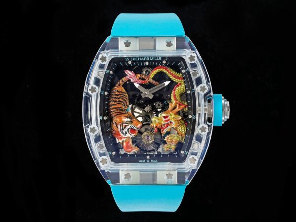 RICHARD MILLERM RM51 Transparent Tourbillon RM Factory Best Edition Tiger/Dragon Dial - Best Replica Watches Store For Sale!