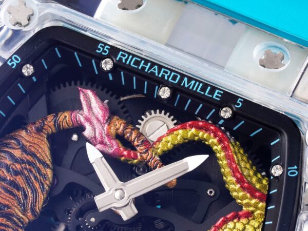 RICHARD MILLERM RM51 Transparent Tourbillon RM Factory Best Edition Tiger/Dragon Dial - Best Replica Watches Store For Sale!